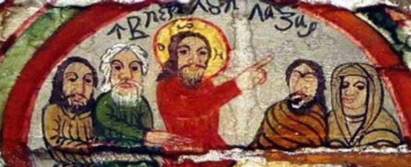 Lazarus Resurrection - old Orthodox icon