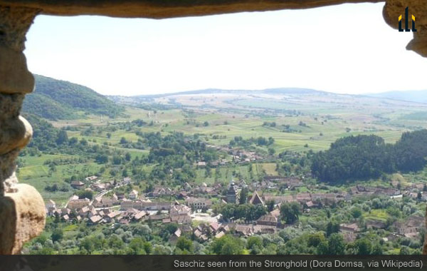 Saschiz seen from the Stronghold